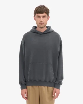 Oversize-Hoodie aus Bio-Baumwolle – Faded Black