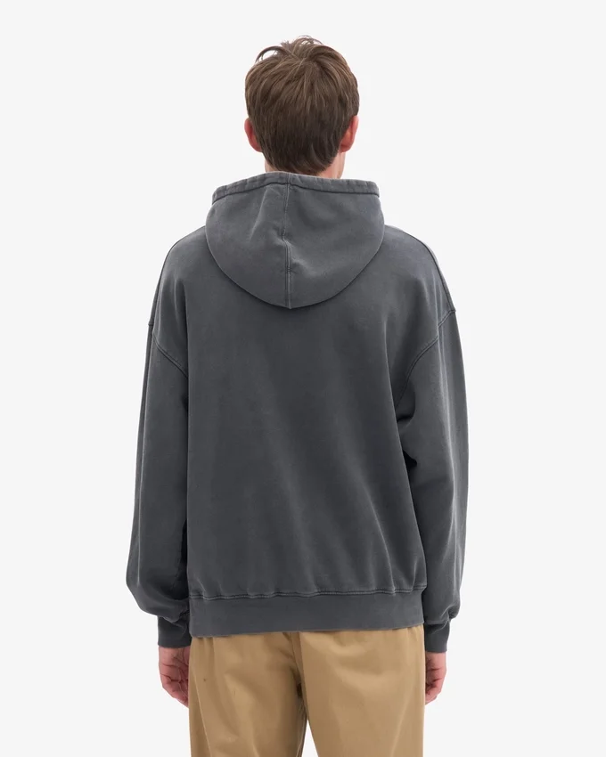 Oversize-Hoodie aus Bio-Baumwolle – Faded Black