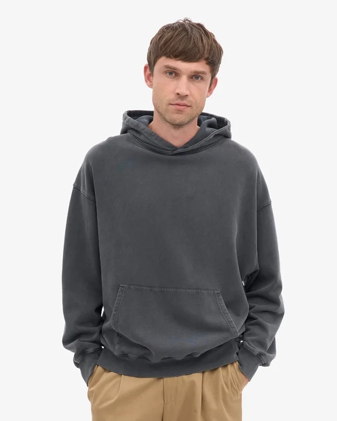Oversize-Hoodie aus Bio-Baumwolle – Faded Black