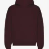 Oversize-Kapuzenpullover aus Bio-Baumwolle – Oxblood-Rot