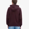 Oversize-Kapuzenpullover aus Bio-Baumwolle – Oxblood-Rot