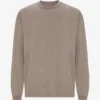 Oversize-Langarm-T-Shirt aus Bio-Baumwolle – Verwaschenes Khaki