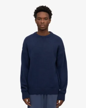 Oversize-Pullover aus Merinowolle – Marineblau