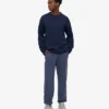 Oversize-Pullover aus Merinowolle – Marineblau