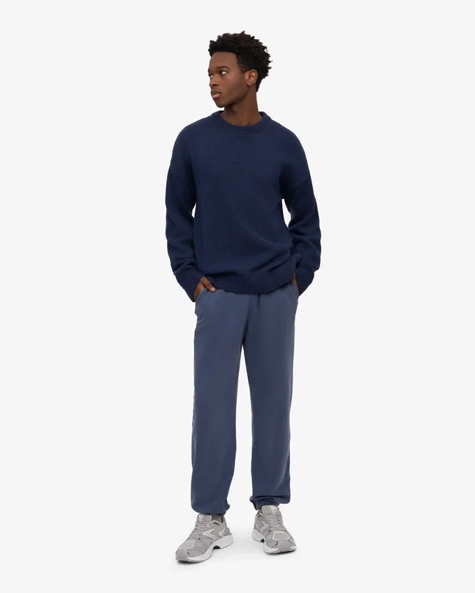 Oversize-Pullover aus Merinowolle – Marineblau