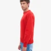 Oversize-Pullover aus Merinowolle – Rot-Mandarine