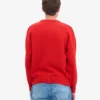 Oversize-Pullover aus Merinowolle – Rot-Mandarine
