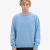 Oversize-Pullover aus Merinowolle – Seaside-Blau