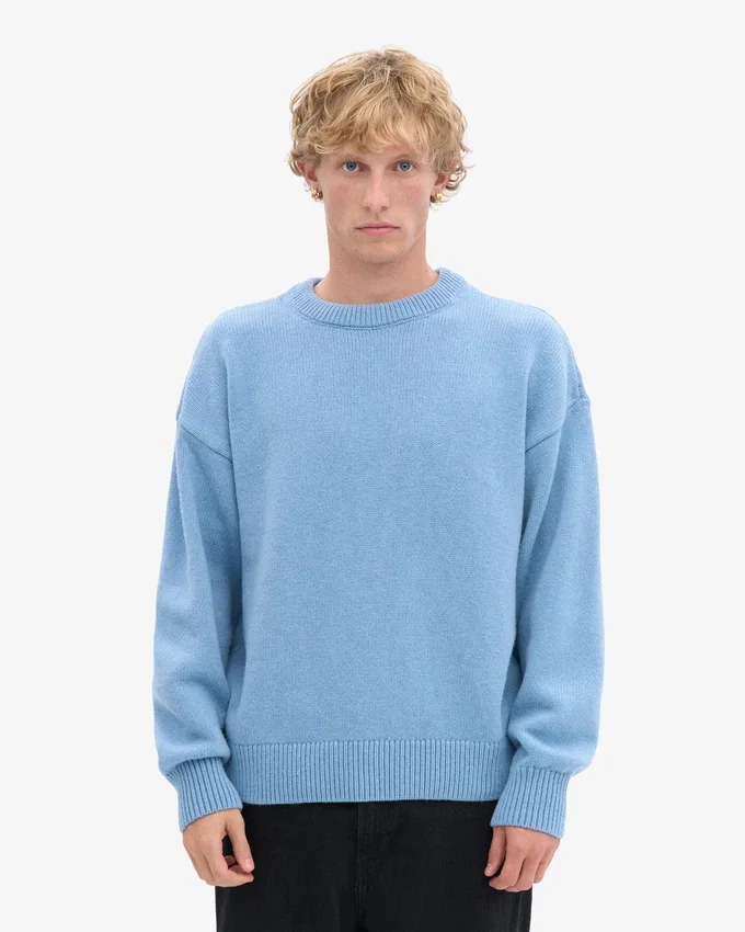 Oversize-Pullover aus Merinowolle – Seaside-Blau