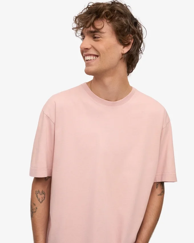Oversize-T-Shirt aus Bio-Baumwolle – Faded Pink