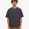 Oversize-T-Shirt aus Bio-Baumwolle – Lavagrau