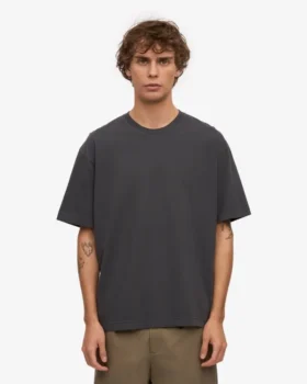 Oversize-T-Shirt aus Bio-Baumwolle – Lavagrau