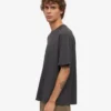 Oversize-T-Shirt aus Bio-Baumwolle – Lavagrau