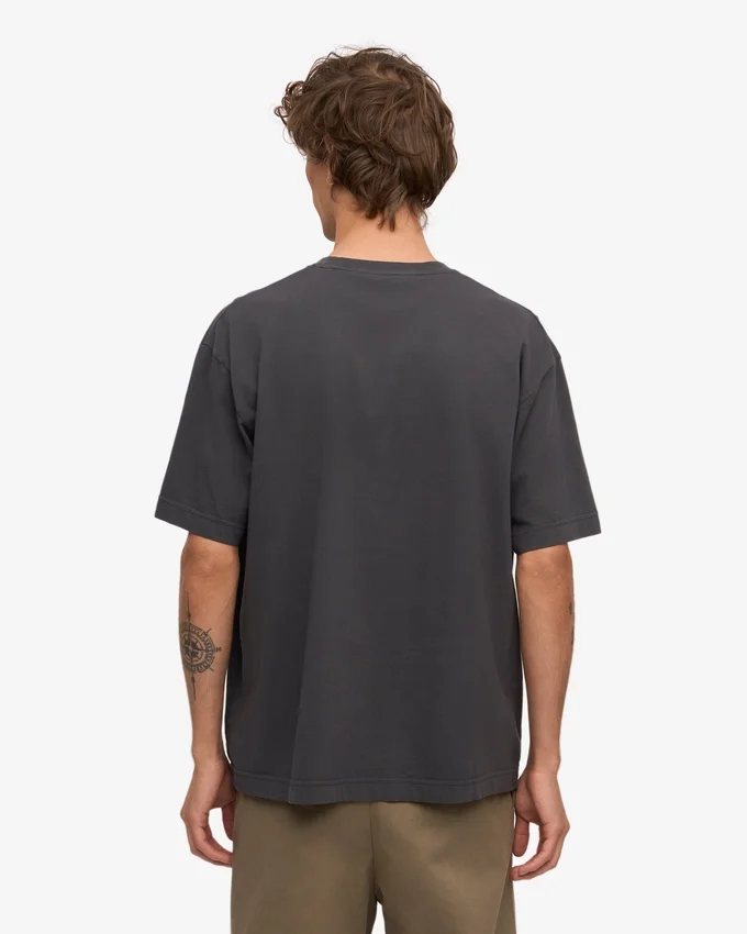 Oversize-T-Shirt aus Bio-Baumwolle – Lavagrau