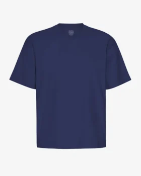 Oversize-T-Shirt aus Bio-Baumwolle – Marineblau