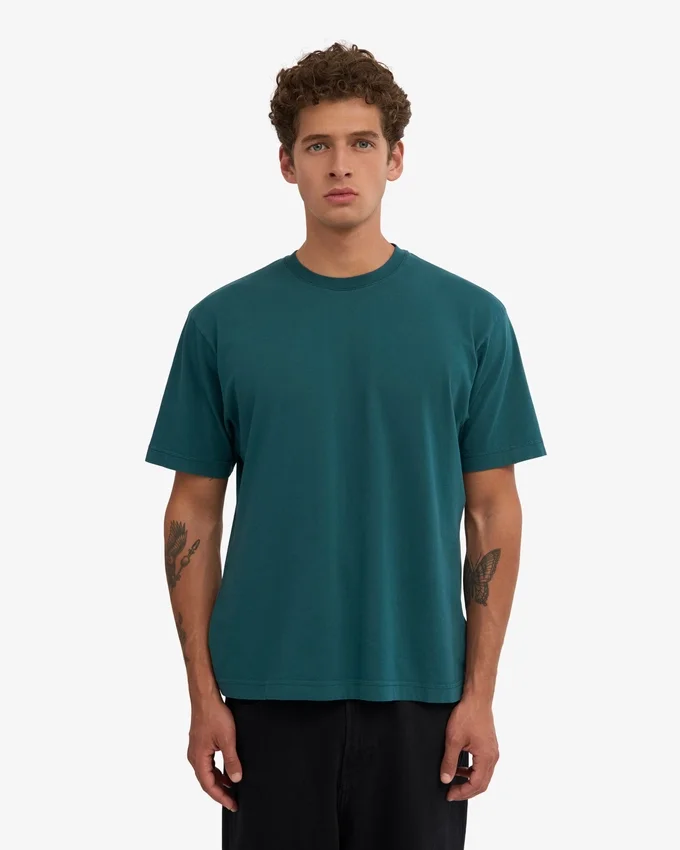 Oversize-T-Shirt aus Bio-Baumwolle – Ozeangrün