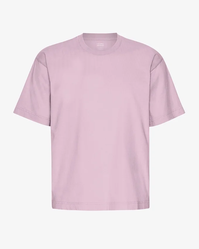 Oversize-T-Shirt aus Bio-Baumwolle – Perlmutt-Lila