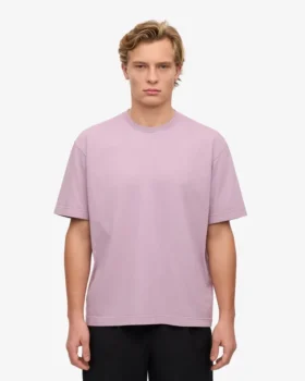 Oversize-T-Shirt aus Bio-Baumwolle – Perlmutt-Lila
