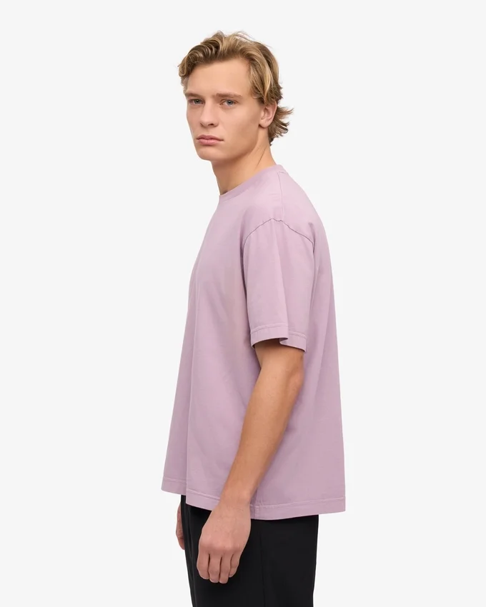 Oversize-T-Shirt aus Bio-Baumwolle – Perlmutt-Lila