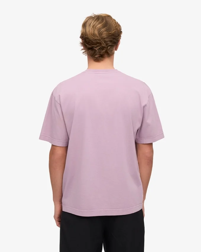 Oversize-T-Shirt aus Bio-Baumwolle – Perlmutt-Lila