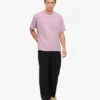 Oversize-T-Shirt aus Bio-Baumwolle – Perlmutt-Lila