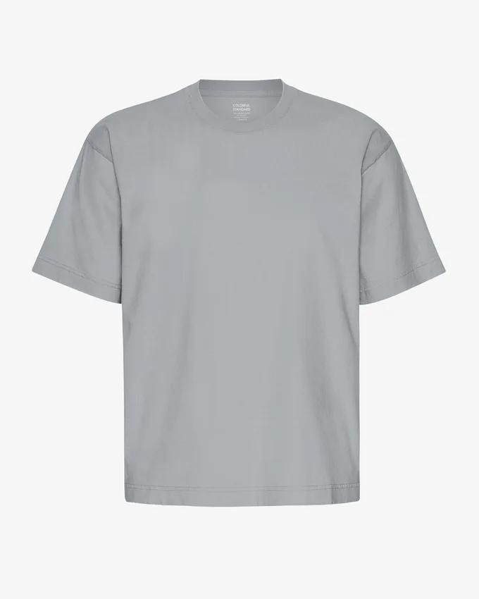 Oversize-T-Shirt aus Bio-Baumwolle – Stahlblau