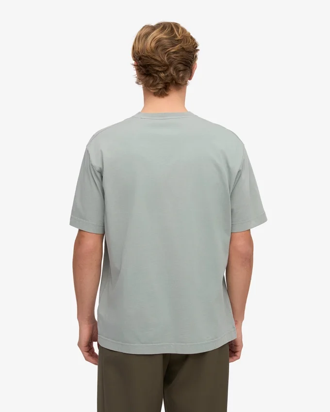 Oversize-T-Shirt aus Bio-Baumwolle – Stahlblau