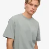 Oversize-T-Shirt aus Bio-Baumwolle – Stahlblau