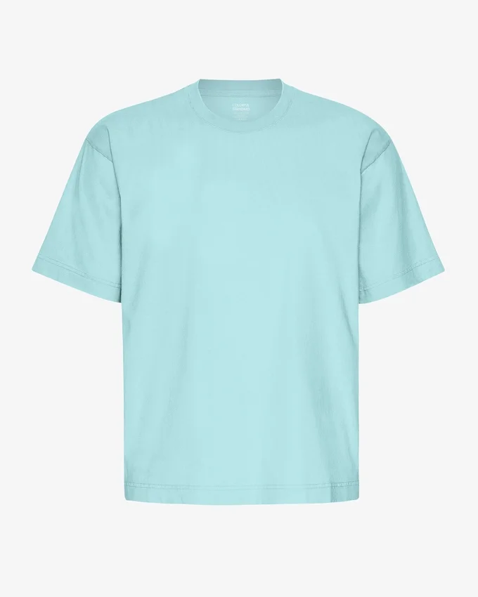 Oversize-T-Shirt aus Bio-Baumwolle – Tealblau