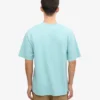 Oversize-T-Shirt aus Bio-Baumwolle – Tealblau