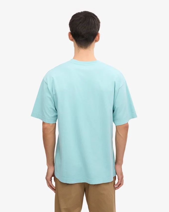 Oversize-T-Shirt aus Bio-Baumwolle – Tealblau