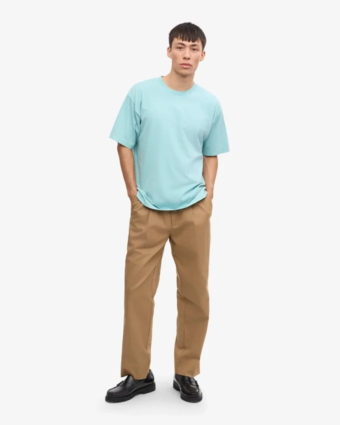 Oversize-T-Shirt aus Bio-Baumwolle – Tealblau