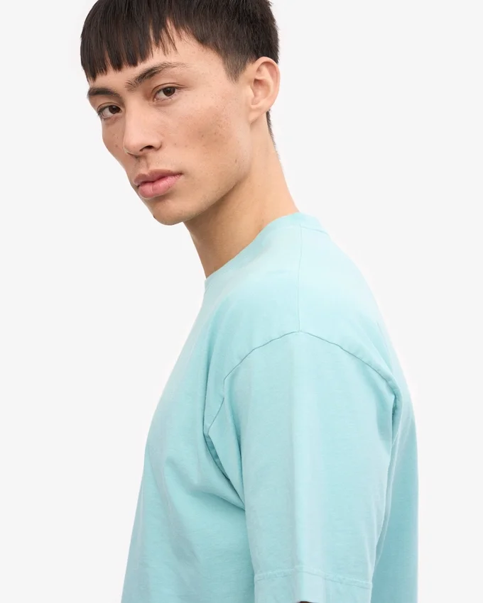 Oversize-T-Shirt aus Bio-Baumwolle – Tealblau
