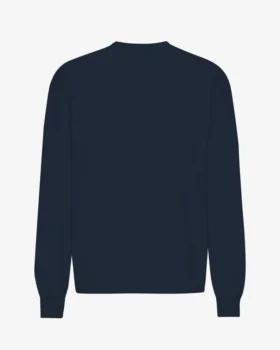 Oversized Bio-Langarm-T-Shirt – Marineblau