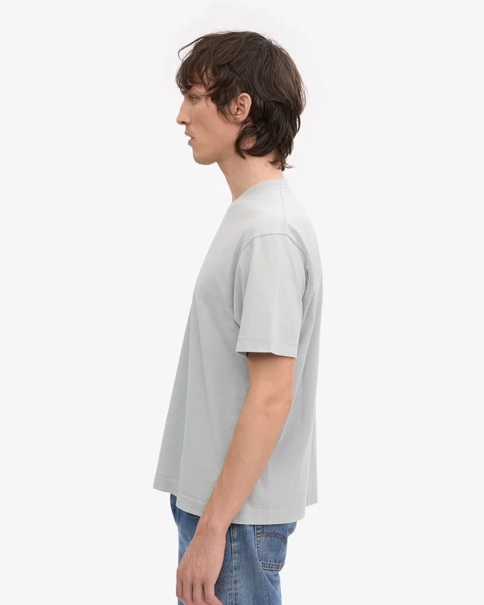 Oversized-Bio-T-Shirt – Ausgewaschenes Grau