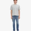 Oversized-Bio-T-Shirt – Ausgewaschenes Grau