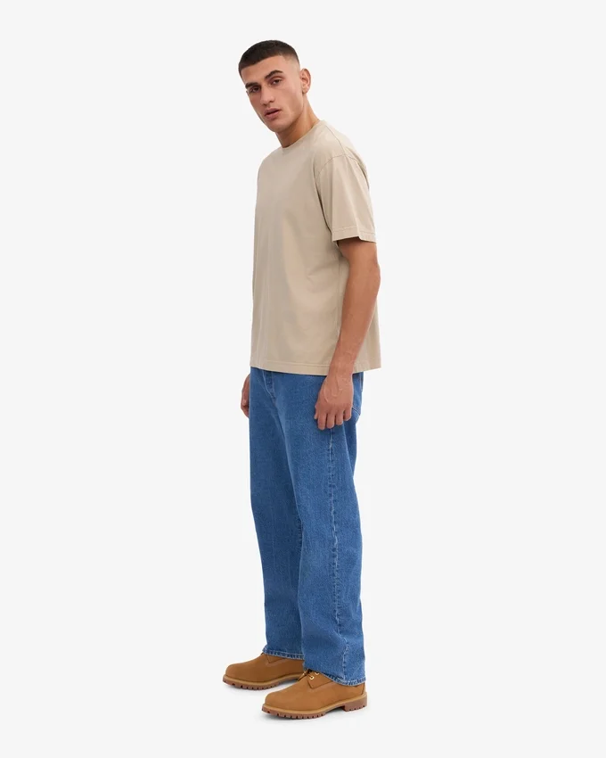 Oversized-Bio-T-Shirt – Austerngrau