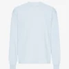 Oversized-Bio-T-Shirt mit langem Arm – Polar-Blau
