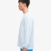 Oversized-Bio-T-Shirt mit langem Arm – Polar-Blau