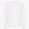 Oversized-Bio-T-Shirt mit langen Ärmeln – Optisches Weiß