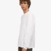 Oversized-Bio-T-Shirt mit langen Ärmeln – Optisches Weiß