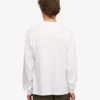 Oversized-Bio-T-Shirt mit langen Ärmeln – Optisches Weiß