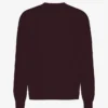 Oversized Bio-T-Shirt mit langen Ärmeln – Oxblood-Rot