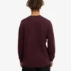 Oversized Bio-T-Shirt mit langen Ärmeln – Oxblood-Rot