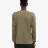 Oversized Bio-T-Shirt mit langen Ärmeln – Staubiges Oliv