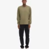 Oversized Bio-T-Shirt mit langen Ärmeln – Staubiges Oliv