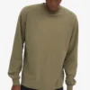 Oversized Bio-T-Shirt mit langen Ärmeln – Staubiges Oliv