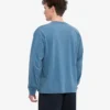 Oversized-Bio-T-Shirt mit langen Ärmeln – Verwaschenes Indigo