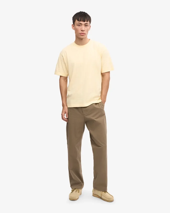 Oversized-Bio-T-Shirt – Zartgelb