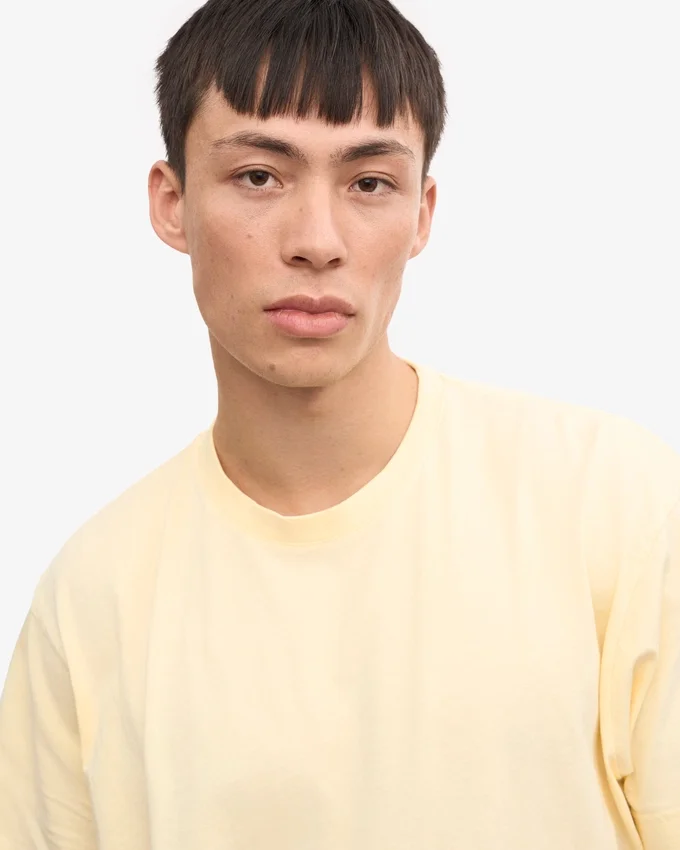 Oversized-Bio-T-Shirt – Zartgelb